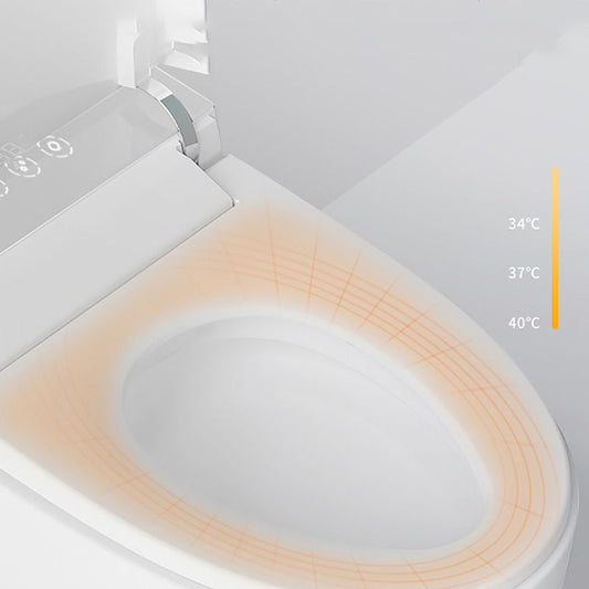 20" H White Finish Smart Toilet Seat Bidet of Vitreous China Bidets Clearhalo 'Bathroom Remodel & Bathroom Fixtures' 'Bidets' 'Home Improvement' 'home_improvement' 'home_improvement_bidets' 'Toilets & Bidets' 1200x1200_030f61e5-7073-4cca-a065-a8e7943389aa