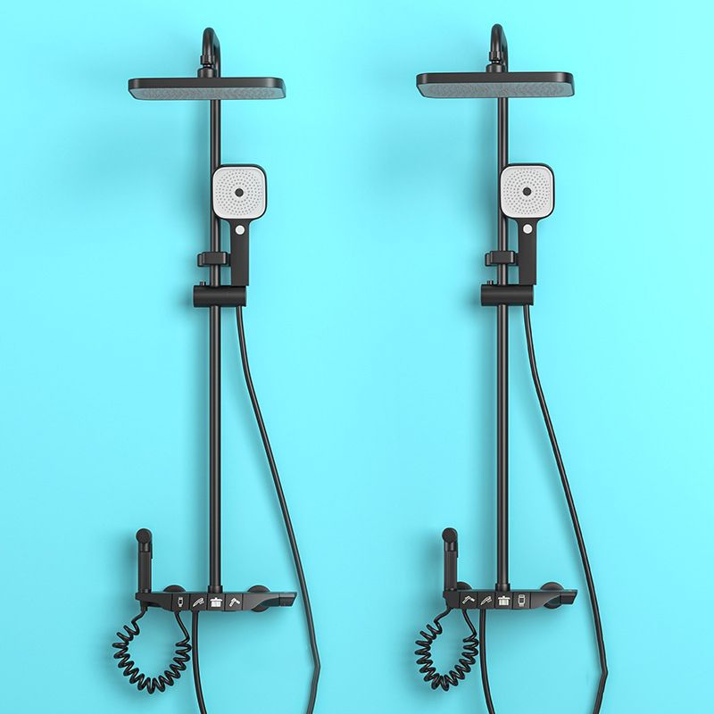 Modern Shower System Wall Mounted Spot Resist Rectangle Shower System with Hand Shower Clearhalo 'Bathroom Remodel & Bathroom Fixtures' 'Home Improvement' 'home_improvement' 'home_improvement_shower_faucets' 'Shower Faucets & Systems' 'shower_faucets' 'Showers & Bathtubs Plumbing' 'Showers & Bathtubs' 1200x1200_0316d57f-7d9d-4430-9e1e-2a57c033115c