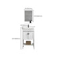 Modern Single Bath Vanity Freestanding White Metal Base Sink Vanity Clearhalo 'Bathroom Remodel & Bathroom Fixtures' 'Bathroom Vanities' 'bathroom_vanities' 'Home Improvement' 'home_improvement' 'home_improvement_bathroom_vanities' 1200x1200_031c5961-7a49-420e-9306-688a83b2c303