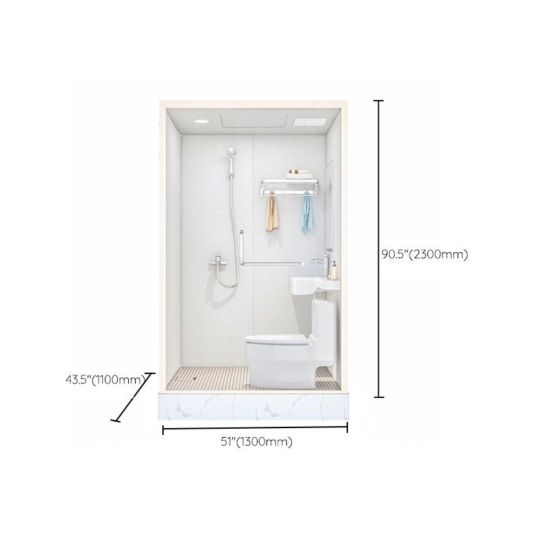 Linear Sliding Shower Enclosure Metal Framed Shower Enclosure in White Clearhalo 'Bathroom Remodel & Bathroom Fixtures' 'Home Improvement' 'home_improvement' 'home_improvement_shower_stalls_enclosures' 'Shower Stalls & Enclosures' 'shower_stalls_enclosures' 'Showers & Bathtubs' 1200x1200_03246120-1697-4d02-814b-56ebcb35e391