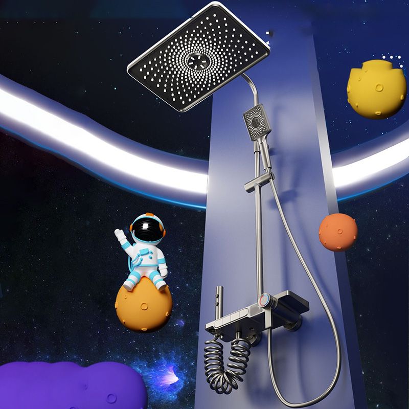 Modern Wall Mount Shower Trim Adjustable Spray Pattern Shower Head Combo Clearhalo 'Bathroom Remodel & Bathroom Fixtures' 'Home Improvement' 'home_improvement' 'home_improvement_shower_faucets' 'Shower Faucets & Systems' 'shower_faucets' 'Showers & Bathtubs Plumbing' 'Showers & Bathtubs' 1200x1200_033b50e3-dd1b-45d1-9104-f55aaea7a8c7