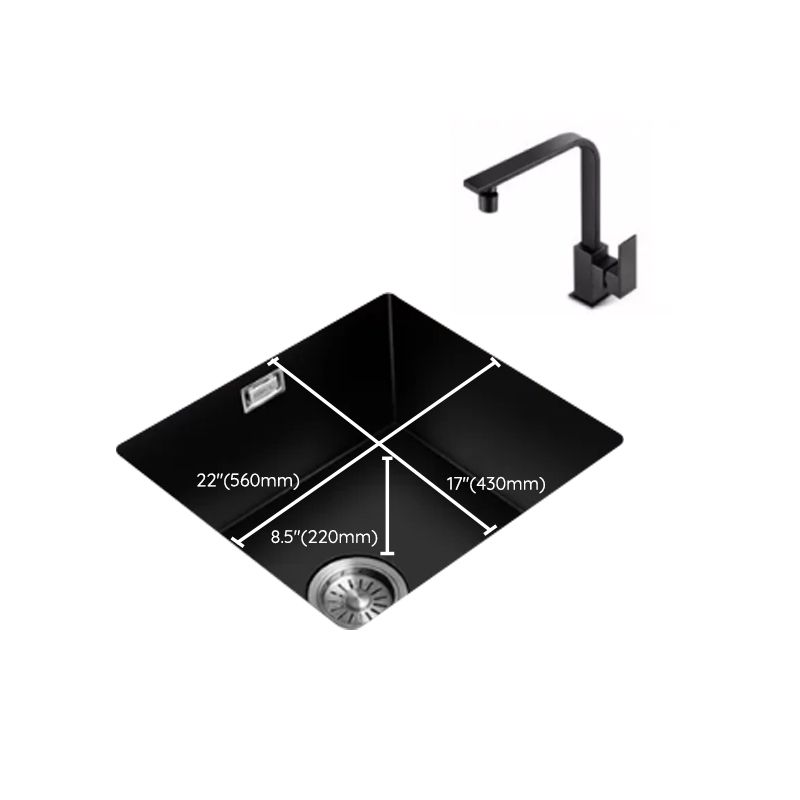 Black Kitchen Sink Ceramic Pull-out Faucet Anti-spill Rod Handle Sink Clearhalo 'Home Improvement' 'home_improvement' 'home_improvement_kitchen_sinks' 'Kitchen Remodel & Kitchen Fixtures' 'Kitchen Sinks & Faucet Components' 'Kitchen Sinks' 'kitchen_sinks' 1200x1200_034a4db5-4a98-4aa1-a826-411c2065eae3