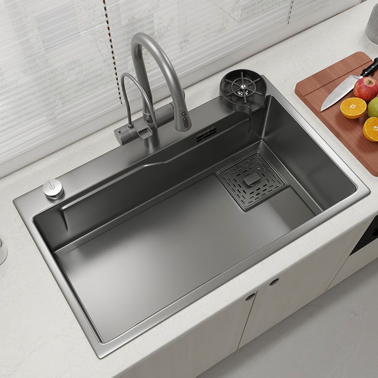 Contemporary Style Kitchen Sink Stainless Steel Corrosion Resistant Kitchen Sink Clearhalo 'Home Improvement' 'home_improvement' 'home_improvement_kitchen_sinks' 'Kitchen Remodel & Kitchen Fixtures' 'Kitchen Sinks & Faucet Components' 'Kitchen Sinks' 'kitchen_sinks' 1200x1200_034ee562-70ee-4e0d-ac6c-b315ad1d0832