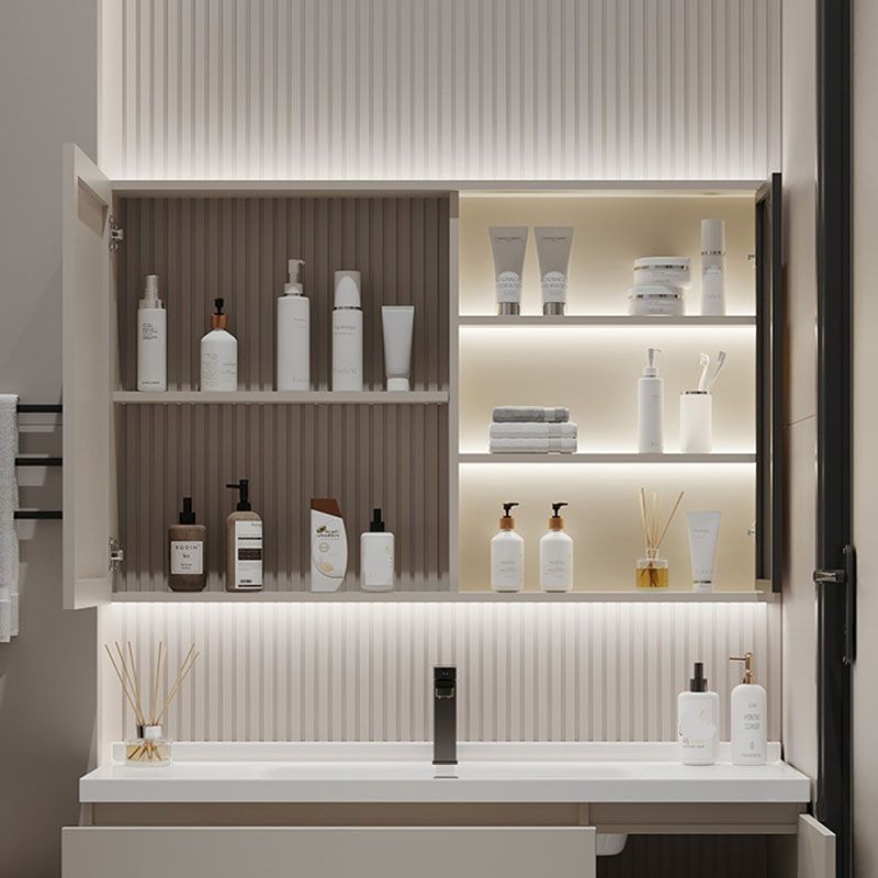 Single Sink Bathroom Vanity Set Overflow Wood Frame Wall Mounted with Drawer Clearhalo 'Bathroom Remodel & Bathroom Fixtures' 'Bathroom Vanities' 'bathroom_vanities' 'Home Improvement' 'home_improvement' 'home_improvement_bathroom_vanities' 1200x1200_0363a8d6-4d69-4d48-9437-4be04a587c78