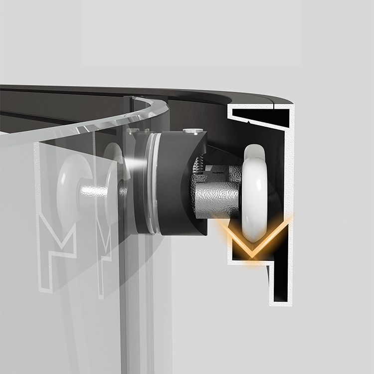 Semi-Frameless Tempered Glass Shower Enclosure with Pedestal Half-Framed Shower Enclosure Clearhalo 'Bathroom Remodel & Bathroom Fixtures' 'Home Improvement' 'home_improvement' 'home_improvement_shower_stalls_enclosures' 'Shower Stalls & Enclosures' 'shower_stalls_enclosures' 'Showers & Bathtubs' 1200x1200_037acd89-f196-4f4d-97e0-b7378c0f4d98