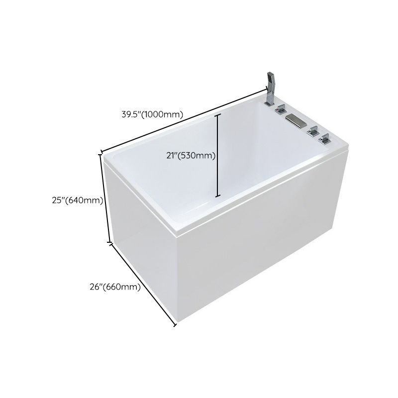 Modern Stand Alone White Bath Acrylic Rectangular Soaking Bathtub Clearhalo 'Bathroom Remodel & Bathroom Fixtures' 'Bathtubs' 'Home Improvement' 'home_improvement' 'home_improvement_bathtubs' 'Showers & Bathtubs' 1200x1200_0394234b-882e-49cb-937c-94a09439df2f