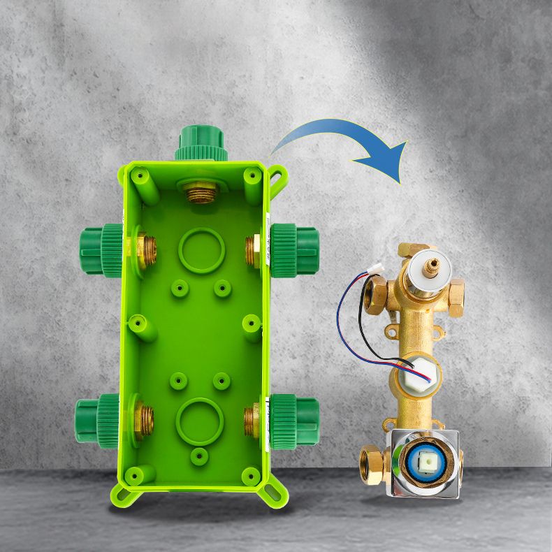 Shower System Grey Swivel Square Ceiling Mount Brass Modern Lever Handle Shower Set Clearhalo 'Bathroom Remodel & Bathroom Fixtures' 'Home Improvement' 'home_improvement' 'home_improvement_shower_faucets' 'Shower Faucets & Systems' 'shower_faucets' 'Showers & Bathtubs Plumbing' 'Showers & Bathtubs' 1200x1200_03a2af6d-50a3-4aef-a1ef-3b3b0a10697f