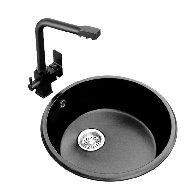 Round Granite Kitchen Sink in Black with Drain Assembly Undermount Sink Clearhalo 'Home Improvement' 'home_improvement' 'home_improvement_kitchen_sinks' 'Kitchen Remodel & Kitchen Fixtures' 'Kitchen Sinks & Faucet Components' 'Kitchen Sinks' 'kitchen_sinks' 1200x1200_03c4bd7e-73fb-4565-a2b7-76bf4398fa9e