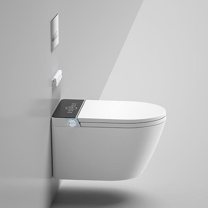 White Wall Hung Toilet Set with Heated Seat and Remote Control Included Clearhalo 'Bathroom Remodel & Bathroom Fixtures' 'Bidets' 'Home Improvement' 'home_improvement' 'home_improvement_bidets' 'Toilets & Bidets' 1200x1200_03d2e7b6-6845-424c-907e-fbf0cb194c03