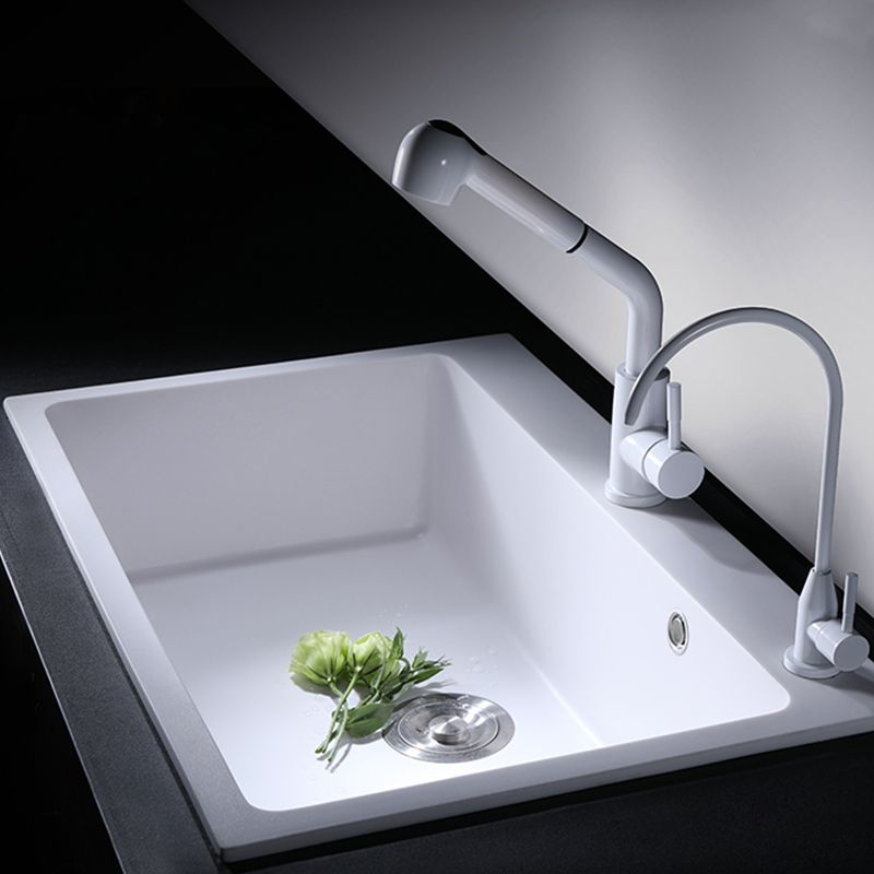 Quartz Kitchen Sink Contemporary 1-Bowl Kitchen Sink with Strainer Clearhalo 'Home Improvement' 'home_improvement' 'home_improvement_kitchen_sinks' 'Kitchen Remodel & Kitchen Fixtures' 'Kitchen Sinks & Faucet Components' 'Kitchen Sinks' 'kitchen_sinks' 1200x1200_03d4cb93-b2b5-443a-8883-3a3f3ef7b6bd