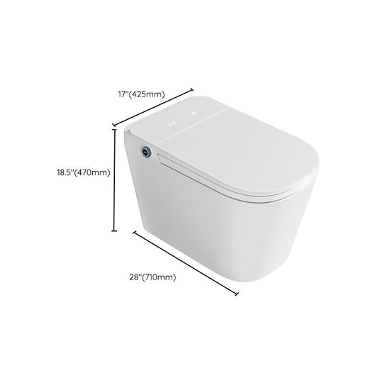 Foot Sensor Ceramic with Heated Seat Contemporary White Floor Mount Bidet Clearhalo 'Bathroom Remodel & Bathroom Fixtures' 'Bidets' 'Home Improvement' 'home_improvement' 'home_improvement_bidets' 'Toilets & Bidets' 1200x1200_03d76ab8-8f44-4411-a408-e9a04dbab8a7