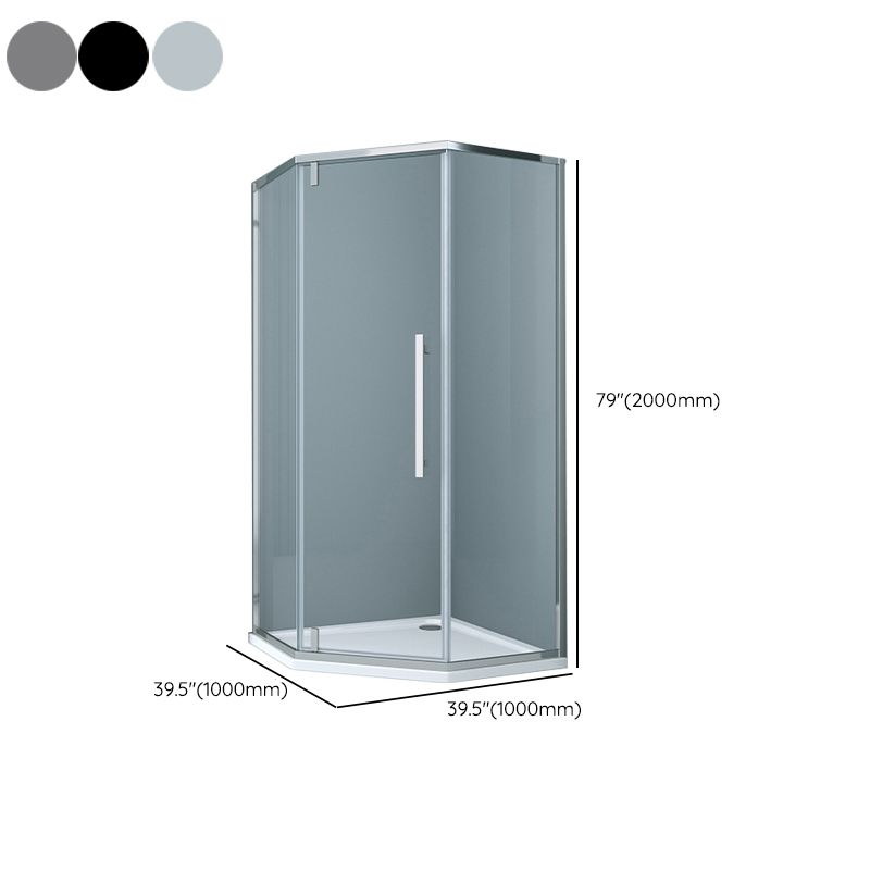 304 Stainless Steel Frame Shower Enclosure Neo-Angle Tempered Glass Shower Stall Clearhalo 'Bathroom Remodel & Bathroom Fixtures' 'Home Improvement' 'home_improvement' 'home_improvement_shower_stalls_enclosures' 'Shower Stalls & Enclosures' 'shower_stalls_enclosures' 'Showers & Bathtubs' 1200x1200_03e1958a-fa3c-4dd9-bf83-d2b62accdc89