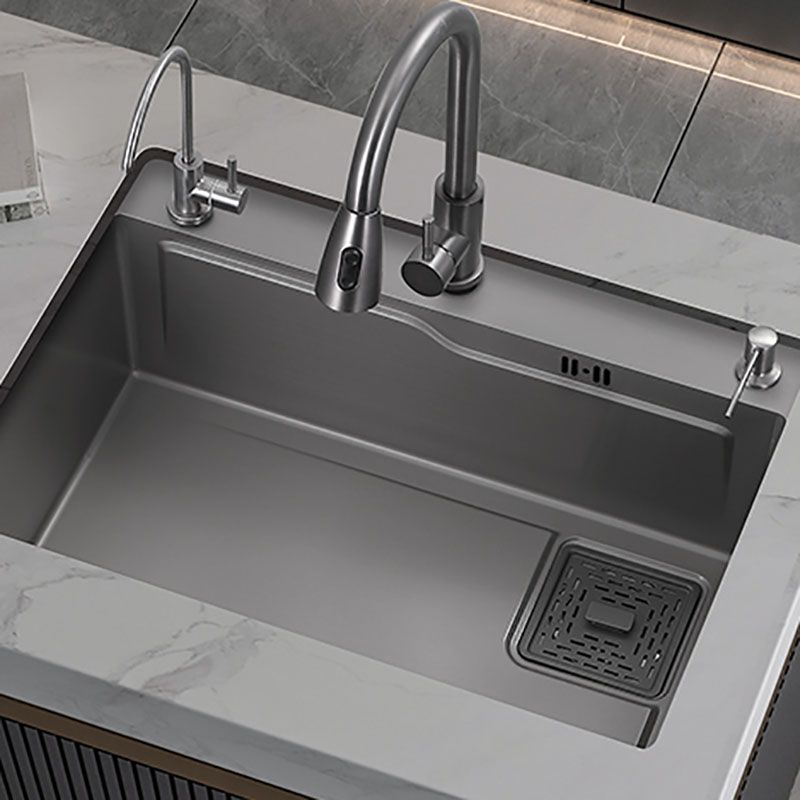 Drop-In Kitchen Sink Overflow Hole Design Kitchen Sink with Soundproofing Clearhalo 'Home Improvement' 'home_improvement' 'home_improvement_kitchen_sinks' 'Kitchen Remodel & Kitchen Fixtures' 'Kitchen Sinks & Faucet Components' 'Kitchen Sinks' 'kitchen_sinks' 1200x1200_03e27f96-437f-4fc3-856a-552f0ccbd7a8