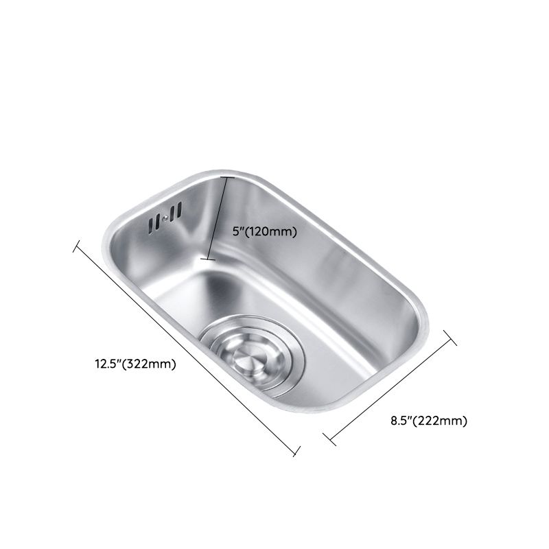 Basic Bar Sink Stainless Steel Single Bowl Kitchen Bar Sink with Drain Assembly Clearhalo 'Home Improvement' 'home_improvement' 'home_improvement_kitchen_sinks' 'Kitchen Remodel & Kitchen Fixtures' 'Kitchen Sinks & Faucet Components' 'Kitchen Sinks' 'kitchen_sinks' 1200x1200_04094ec6-5baa-4403-8503-3ff4684664d6
