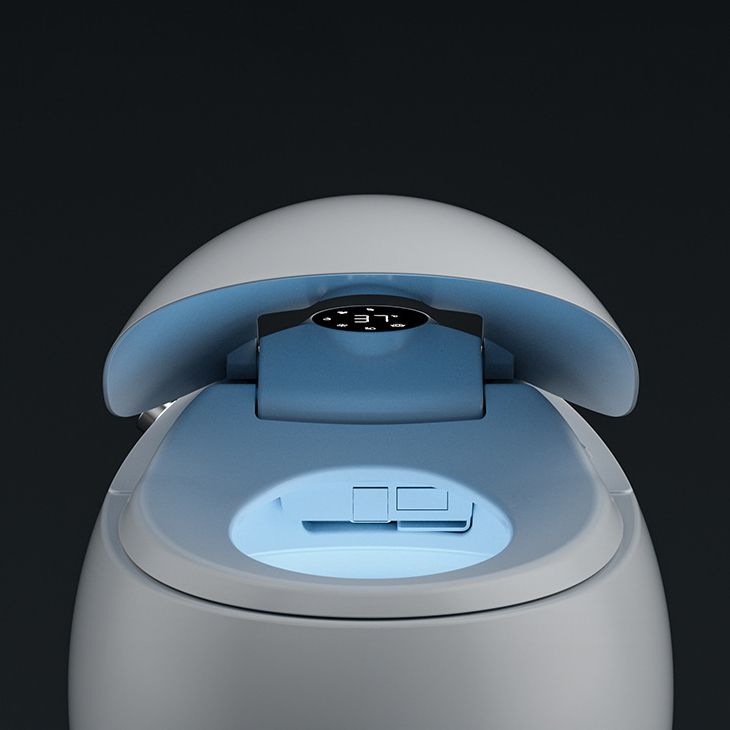 Floor Mount Bidet White Round Floor Standing Bidet with Heated Seat Clearhalo 'Bathroom Remodel & Bathroom Fixtures' 'Bidets' 'Home Improvement' 'home_improvement' 'home_improvement_bidets' 'Toilets & Bidets' 1200x1200_0415d5dd-77ea-4b14-b1ef-7487e484cf45