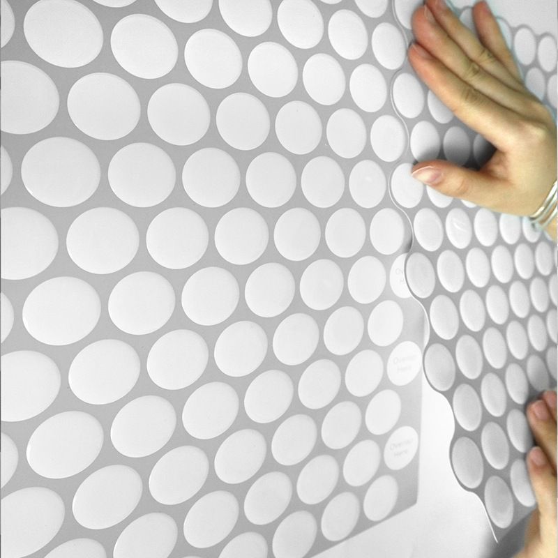 Modern Peel and Stick Tiles PVC Penny Round Peel and Stick Backsplash Tile Clearhalo 'Flooring 'Home Improvement' 'home_improvement' 'home_improvement_peel_stick_blacksplash' 'Peel & Stick Backsplash Tile' 'peel_stick_blacksplash' 'Walls & Ceilings' Walls and Ceiling' 1200x1200_0416628f-651b-4c66-8a6d-369ec0e77db5