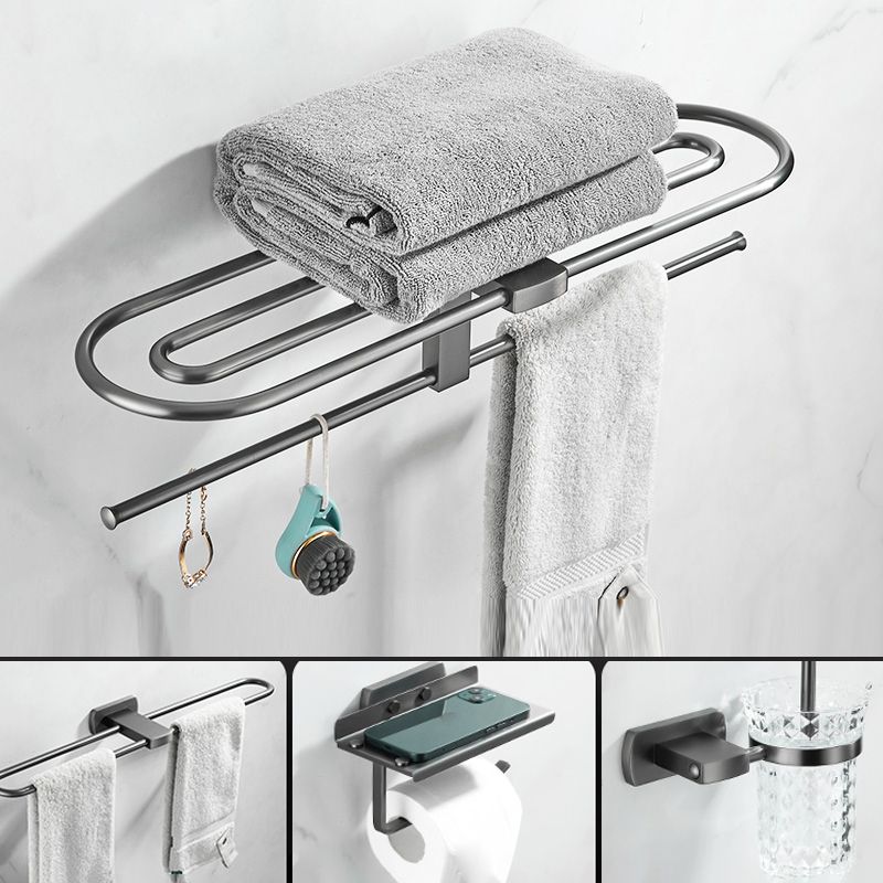Modern Silver Bathroom Accessory As Individual Or As a Set with Towel Bar Clearhalo 'Bathroom Hardware Sets' 'Bathroom Hardware' 'Bathroom Remodel & Bathroom Fixtures' 'bathroom_hardware_sets' 'Home Improvement' 'home_improvement' 'home_improvement_bathroom_hardware_sets' 1200x1200_0438d92f-7f4f-4177-b3d2-0542be537785