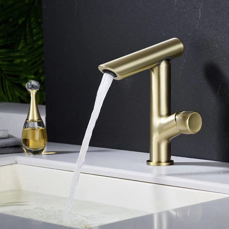 Glam Vessel Sink Faucet Brass Knob Handle Swivel Spout Bathroom Faucet Clearhalo 'Bathroom Remodel & Bathroom Fixtures' 'Bathroom Sink Faucets' 'Bathroom Sinks & Faucet Components' 'bathroom_sink_faucets' 'Home Improvement' 'home_improvement' 'home_improvement_bathroom_sink_faucets' 1200x1200_044476e0-687a-4313-ae12-9f8411d7d7fd