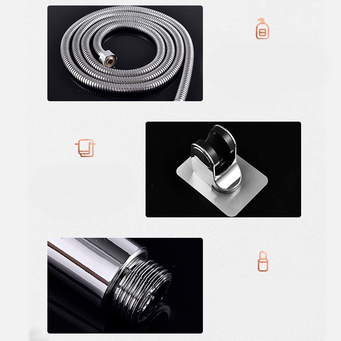 Round Shower Head Plastic Shower Head with Adjustable Spray Pattern Clearhalo 'Bathroom Remodel & Bathroom Fixtures' 'Home Improvement' 'home_improvement' 'home_improvement_shower_heads' 'Shower Heads' 'shower_heads' 'Showers & Bathtubs Plumbing' 'Showers & Bathtubs' 1200x1200_044af6d3-4303-43e3-9c14-468cc4e0cbcc