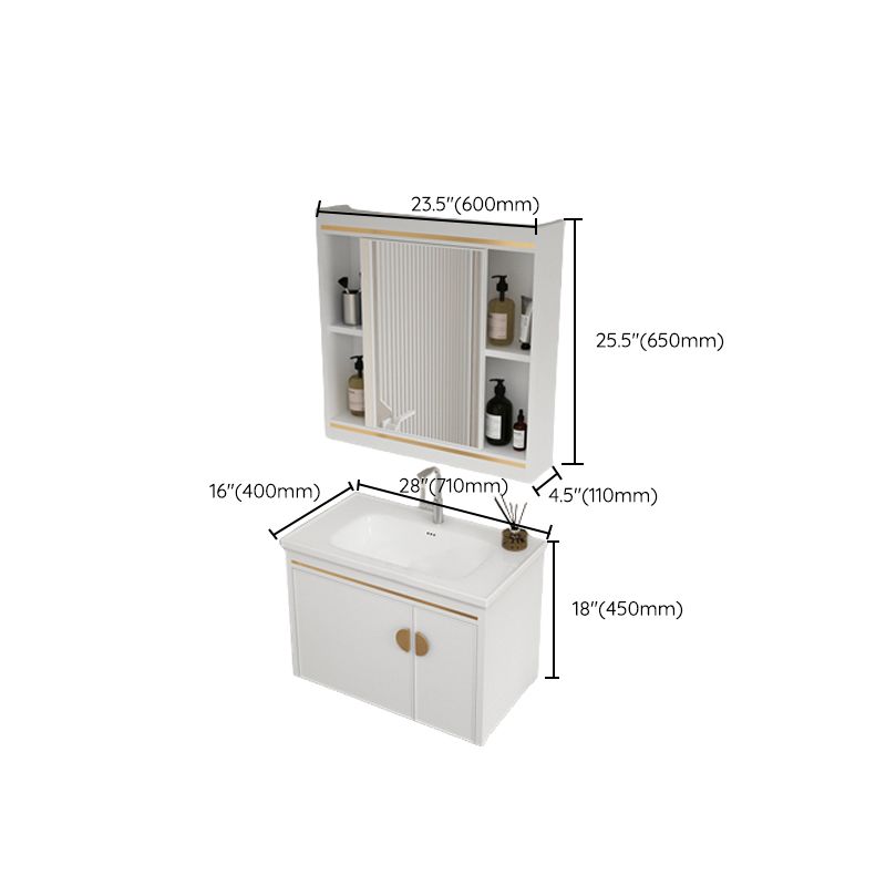 Gorgeous Sink Cabinet Free-standing Standard Space Saver Vanity with Mirror Clearhalo 'Bathroom Remodel & Bathroom Fixtures' 'Bathroom Vanities' 'bathroom_vanities' 'Home Improvement' 'home_improvement' 'home_improvement_bathroom_vanities' 1200x1200_0471ae11-a753-42b6-8888-d51158dbf57b
