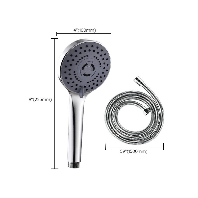 Modern Plastic Shower Head Round Handheld Shower Head with Adjustable Water Flow Clearhalo 'Bathroom Remodel & Bathroom Fixtures' 'Home Improvement' 'home_improvement' 'home_improvement_shower_heads' 'Shower Heads' 'shower_heads' 'Showers & Bathtubs Plumbing' 'Showers & Bathtubs' 1200x1200_0483bb43-f26d-46b2-ba52-184a268c1ac5