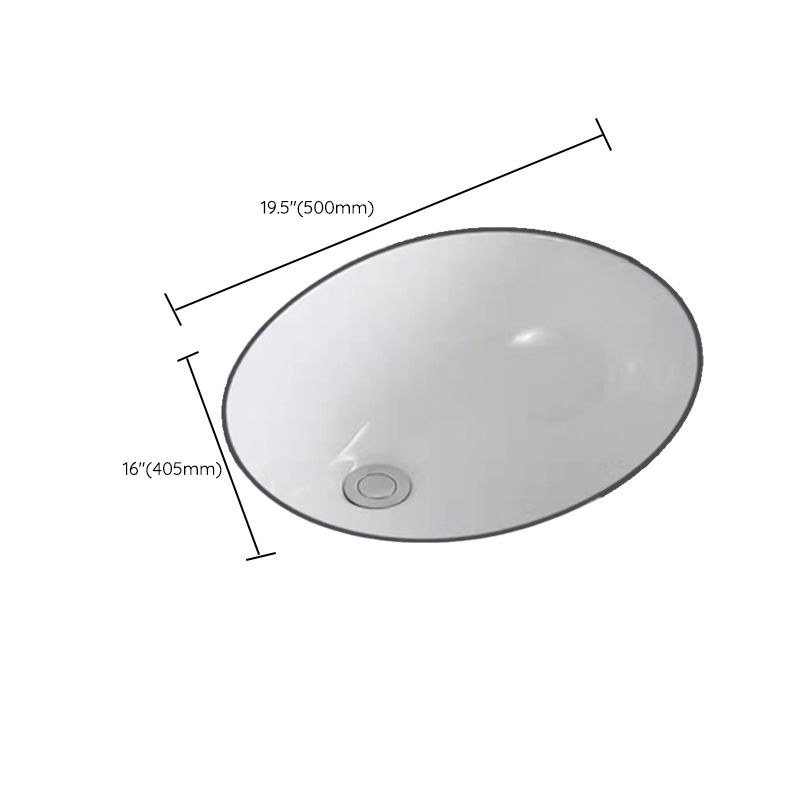 Modern Undermount Bathroom Sink Oval Shape Porcelain with Pop-Up Drain Basin Sink Clearhalo 'Bathroom Remodel & Bathroom Fixtures' 'Bathroom Sinks & Faucet Components' 'Bathroom Sinks' 'bathroom_sink' 'Home Improvement' 'home_improvement' 'home_improvement_bathroom_sink' 1200x1200_0496fcc2-16d2-4b03-bd35-c30399270552