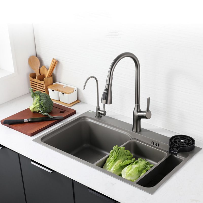 Stainless Steel Kitchen Sink Rectangle Shape Kitchen Sink with Single Bowl Clearhalo 'Home Improvement' 'home_improvement' 'home_improvement_kitchen_sinks' 'Kitchen Remodel & Kitchen Fixtures' 'Kitchen Sinks & Faucet Components' 'Kitchen Sinks' 'kitchen_sinks' 1200x1200_04a621a9-cf58-49cf-9df5-0f002fc44b71