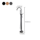 Floor Mounted Metal Freestanding Tub Filler Swivel Freestanding Faucet with Spray Gun Clearhalo 'Bathroom Remodel & Bathroom Fixtures' 'Bathtub Faucets' 'bathtub_faucets' 'Home Improvement' 'home_improvement' 'home_improvement_bathtub_faucets' 1200x1200_04b1b9cf-3509-4636-b58f-710b466d2116