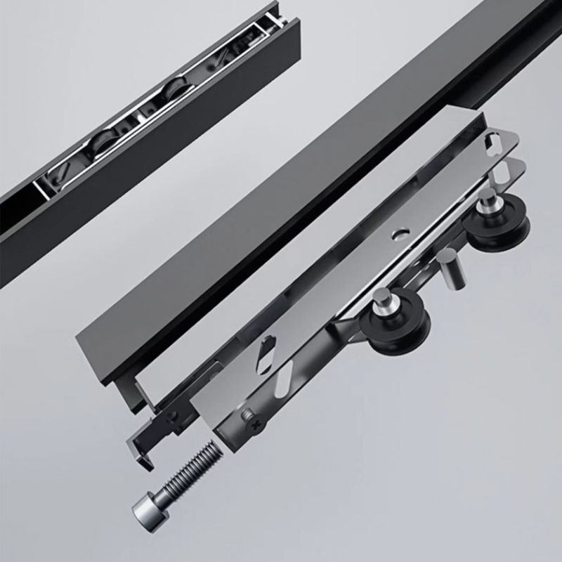 Black Frame Double Sliding Shower Bath Door Transparent Shower Door Clearhalo 'Bathroom Remodel & Bathroom Fixtures' 'Home Improvement' 'home_improvement' 'home_improvement_shower_tub_doors' 'Shower and Tub Doors' 'shower_tub_doors' 'Showers & Bathtubs' 1200x1200_04b2657d-51e2-4a4e-b9a9-13aef8d9734e