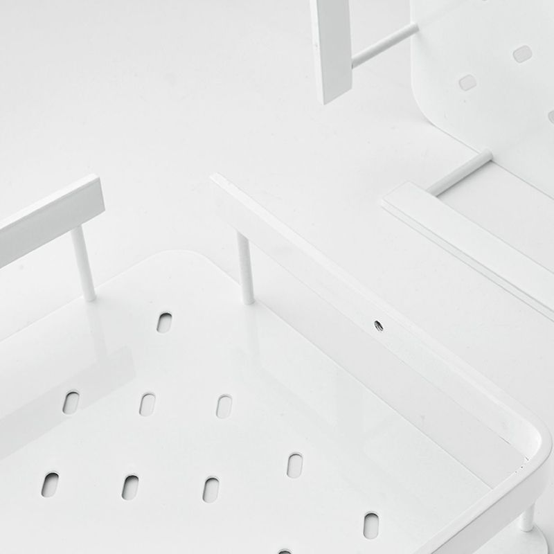 Matte White 3-Piece Modern Bathroom Accessory Set, Bath Shelf Clearhalo 'Bathroom Hardware Sets' 'Bathroom Hardware' 'Bathroom Remodel & Bathroom Fixtures' 'bathroom_hardware_sets' 'Home Improvement' 'home_improvement' 'home_improvement_bathroom_hardware_sets' 1200x1200_04b531d9-1623-43b3-82f8-3f743a653866