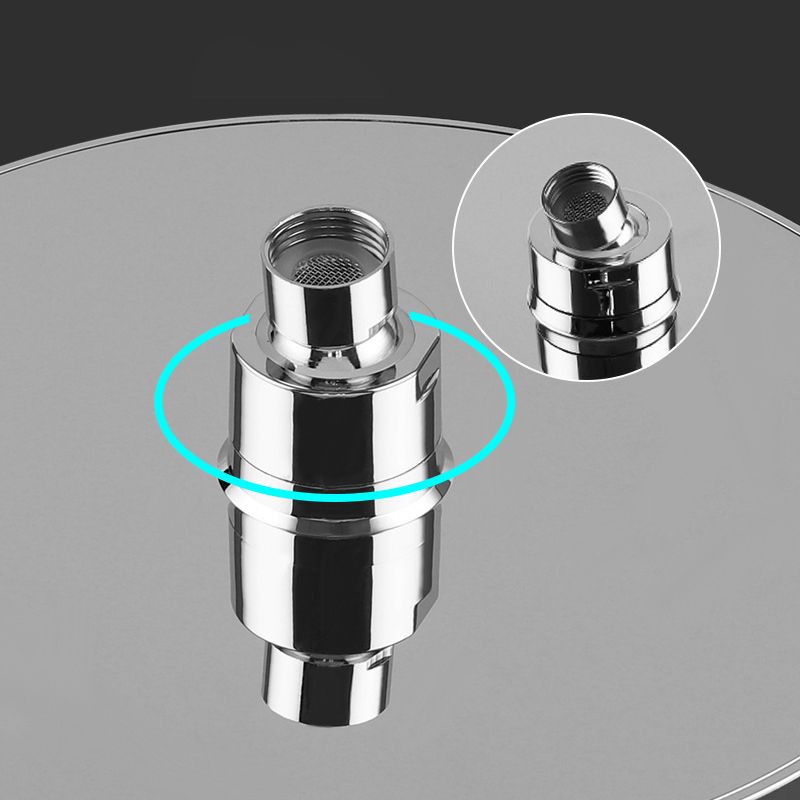 Contemporary Rain Fall Shower Head Combo Round Single Spray Shower Combo Clearhalo 'Bathroom Remodel & Bathroom Fixtures' 'Home Improvement' 'home_improvement' 'home_improvement_shower_heads' 'Shower Heads' 'shower_heads' 'Showers & Bathtubs Plumbing' 'Showers & Bathtubs' 1200x1200_04b6d481-b28b-4a3d-9aec-ddb711281655