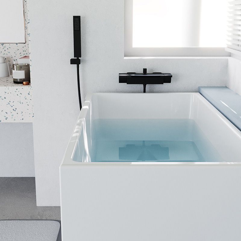 Modern Back to Wall Bathtub Rectangular Antique Finish Bath Tub Clearhalo 'Bathroom Remodel & Bathroom Fixtures' 'Bathtubs' 'Home Improvement' 'home_improvement' 'home_improvement_bathtubs' 'Showers & Bathtubs' 1200x1200_04e7148b-8880-44d9-a07c-d3e9c066d96e