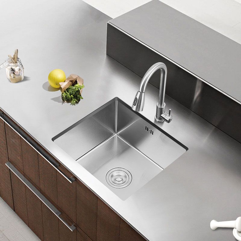Contemporary Style Kitchen Sink Stainless Steel Kitchen Sink with Drain Assembly Clearhalo 'Home Improvement' 'home_improvement' 'home_improvement_kitchen_sinks' 'Kitchen Remodel & Kitchen Fixtures' 'Kitchen Sinks & Faucet Components' 'Kitchen Sinks' 'kitchen_sinks' 1200x1200_04fa5f5d-934e-45fc-b4ef-753b43810d81