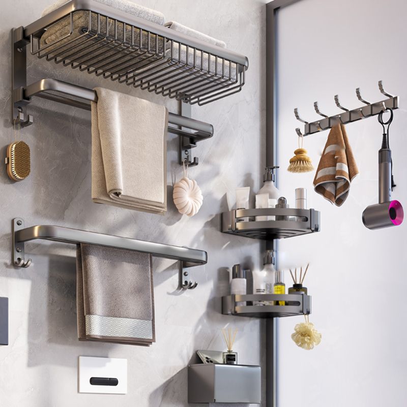 Modern Bathroom Hardware Set Grey Metal Bathroom Accessory Kit Clearhalo 'Bathroom Hardware Sets' 'Bathroom Hardware' 'Bathroom Remodel & Bathroom Fixtures' 'bathroom_hardware_sets' 'Home Improvement' 'home_improvement' 'home_improvement_bathroom_hardware_sets' 1200x1200_0501379d-6733-4305-932f-de2e8bd54bde