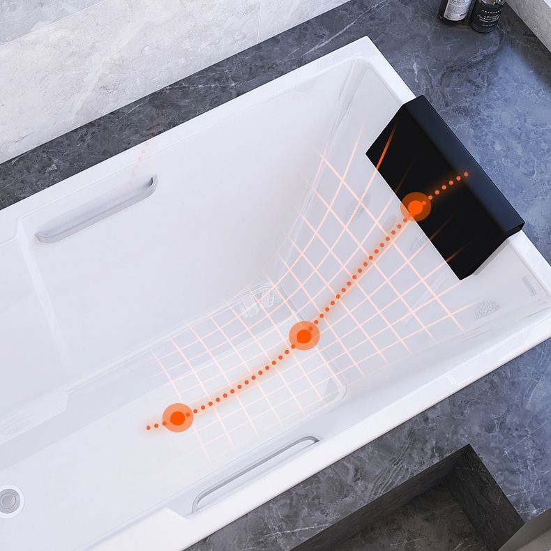 Modern Soaking Acrylic Bathtub Rectangular Drop-in White Bath Clearhalo 'Bathroom Remodel & Bathroom Fixtures' 'Bathtubs' 'Home Improvement' 'home_improvement' 'home_improvement_bathtubs' 'Showers & Bathtubs' 1200x1200_0506748e-5f3a-4c65-88ff-200ce110ab43