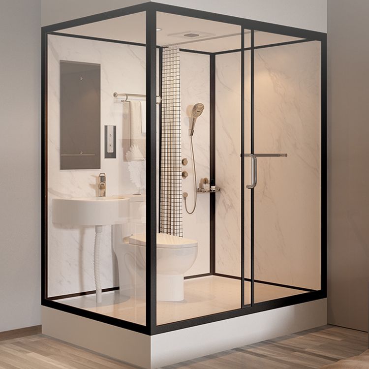 Tempered Glass Shower Stall with Shower Base Rectangle Shower Stall Clearhalo 'Bathroom Remodel & Bathroom Fixtures' 'Home Improvement' 'home_improvement' 'home_improvement_shower_stalls_enclosures' 'Shower Stalls & Enclosures' 'shower_stalls_enclosures' 'Showers & Bathtubs' 1200x1200_05353d45-7add-40e2-8f50-db7dfe32b7e4
