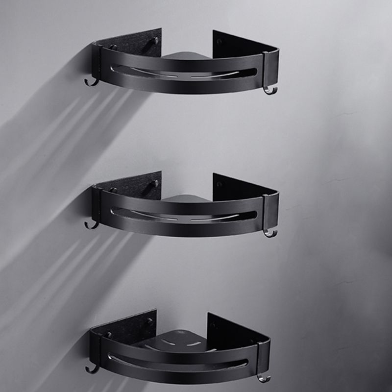 Matte Black Modern Bathroom Accessory Set, Set of 3, Bath Shelf Clearhalo 'Bathroom Hardware Sets' 'Bathroom Hardware' 'Bathroom Remodel & Bathroom Fixtures' 'bathroom_hardware_sets' 'Home Improvement' 'home_improvement' 'home_improvement_bathroom_hardware_sets' 1200x1200_0540ed01-091a-4b82-ade5-84d49c29f007