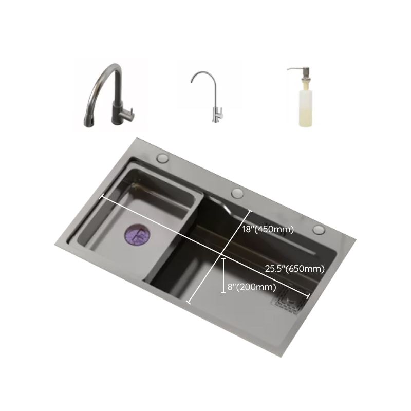 Modern Workstation Sink Stainless Steel with Drain Strainer Kit Workstation Ledge Clearhalo 'Home Improvement' 'home_improvement' 'home_improvement_kitchen_sinks' 'Kitchen Remodel & Kitchen Fixtures' 'Kitchen Sinks & Faucet Components' 'Kitchen Sinks' 'kitchen_sinks' 1200x1200_05473d21-e998-4d91-9501-de0994d38647