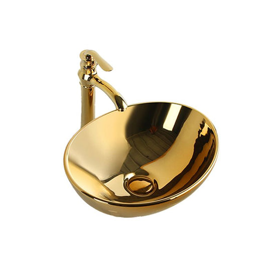 Modern Bathroom Sink Metal Rectangular with Pop-Up Drain and Faucet ...