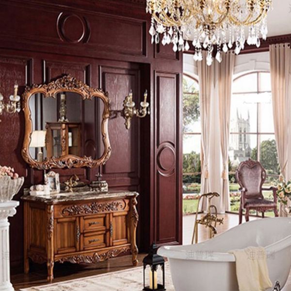 Wood Frame Vanity Drawers Freestanding Mirror Single Sink Rectangular Vanity with 2 Doors Clearhalo 'Bathroom Remodel & Bathroom Fixtures' 'Bathroom Vanities' 'bathroom_vanities' 'Home Improvement' 'home_improvement' 'home_improvement_bathroom_vanities' 1200x1200_0562a316-d541-40c6-8f8c-3888dbe5a85a