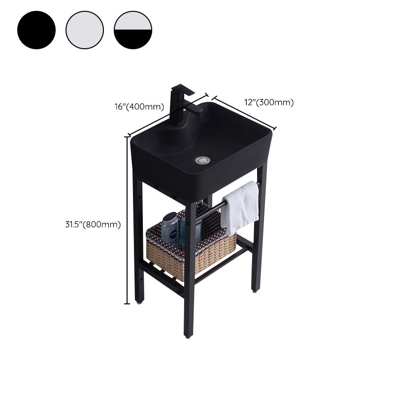 Modern Bathroom Sink Vanity Freestanding Single-Sink Bathroom Vanity Clearhalo 'Bathroom Remodel & Bathroom Fixtures' 'Bathroom Vanities' 'bathroom_vanities' 'Home Improvement' 'home_improvement' 'home_improvement_bathroom_vanities' 1200x1200_057385fb-e39e-4303-a813-eb033ccd52b9