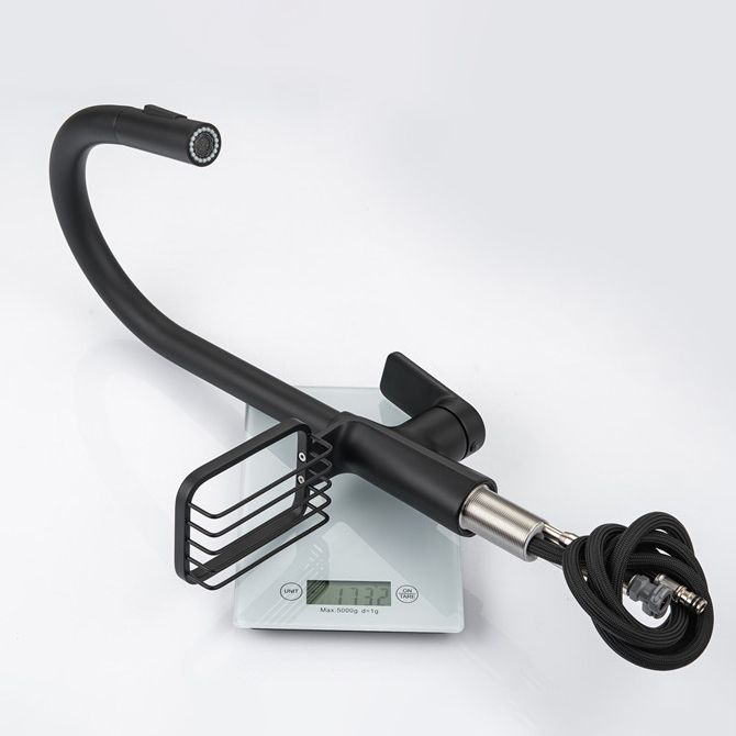 Modern Pull Down Kitchen Faucet Single Handle Faucet with Pull Out Sprayer Clearhalo 'Home Improvement' 'home_improvement' 'home_improvement_kitchen_faucets' 'Kitchen Faucets' 'Kitchen Remodel & Kitchen Fixtures' 'Kitchen Sinks & Faucet Components' 'kitchen_faucets' 1200x1200_057670f2-e369-422f-be51-d86fcc5f5747