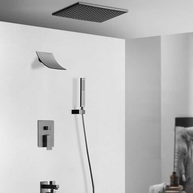 Modern Shower Trim Brass Valve Included Ceiling Mounted Shower System Clearhalo 'Bathroom Remodel & Bathroom Fixtures' 'Home Improvement' 'home_improvement' 'home_improvement_shower_faucets' 'Shower Faucets & Systems' 'shower_faucets' 'Showers & Bathtubs Plumbing' 'Showers & Bathtubs' 1200x1200_057898e4-96de-4af1-9ee0-541a20e154c7