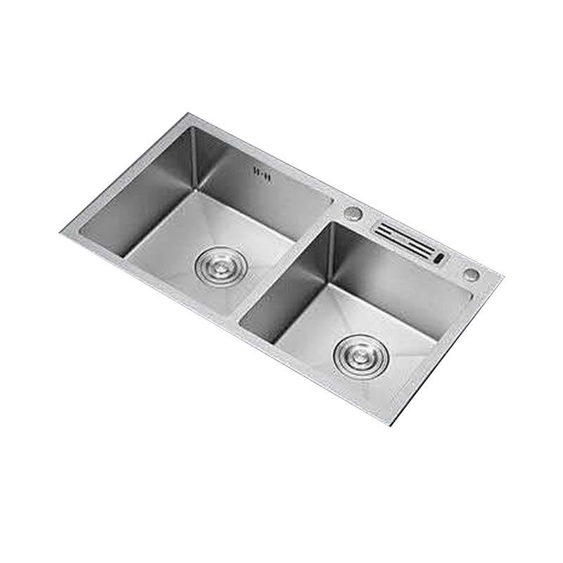Double Basin Kitchen Sink Contemporary with Drain Assembly Sink Clearhalo 'Home Improvement' 'home_improvement' 'home_improvement_kitchen_sinks' 'Kitchen Remodel & Kitchen Fixtures' 'Kitchen Sinks & Faucet Components' 'Kitchen Sinks' 'kitchen_sinks' 1200x1200_05825e2a-c77d-4da4-b083-3e6c13300865