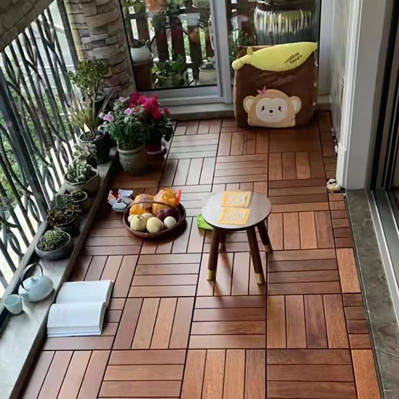 4-Slat Wood Patio Tiles Snap Fit Installation Floor Board Tiles Clearhalo 'Home Improvement' 'home_improvement' 'home_improvement_outdoor_deck_tiles_planks' 'Outdoor Deck Tiles & Planks' 'Outdoor Flooring & Tile' 'Outdoor Remodel' 'outdoor_deck_tiles_planks' 1200x1200_058bbeec-3f93-4d27-97ba-4fa557647186