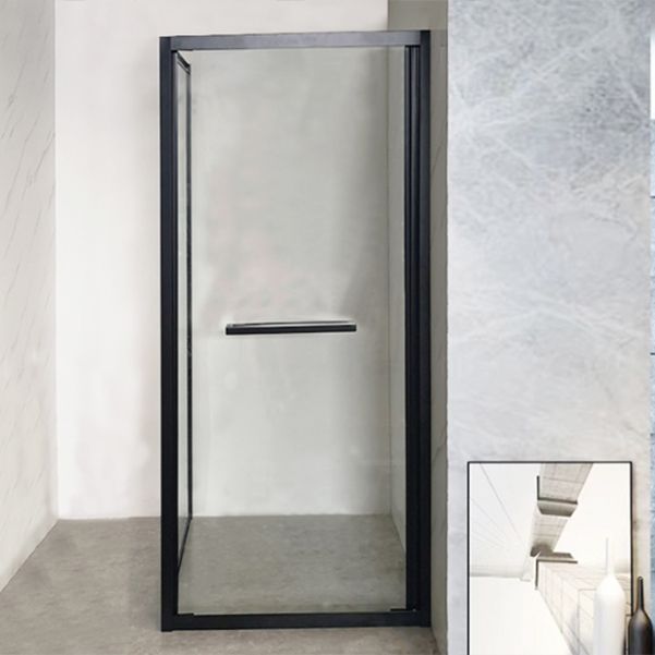 Rectangle Shower Enclosure Matt Black Tempered Glass Shower Enclosure Clearhalo 'Bathroom Remodel & Bathroom Fixtures' 'Home Improvement' 'home_improvement' 'home_improvement_shower_stalls_enclosures' 'Shower Stalls & Enclosures' 'shower_stalls_enclosures' 'Showers & Bathtubs' 1200x1200_0594ea21-2b5d-4487-b496-fa99ade38e4e