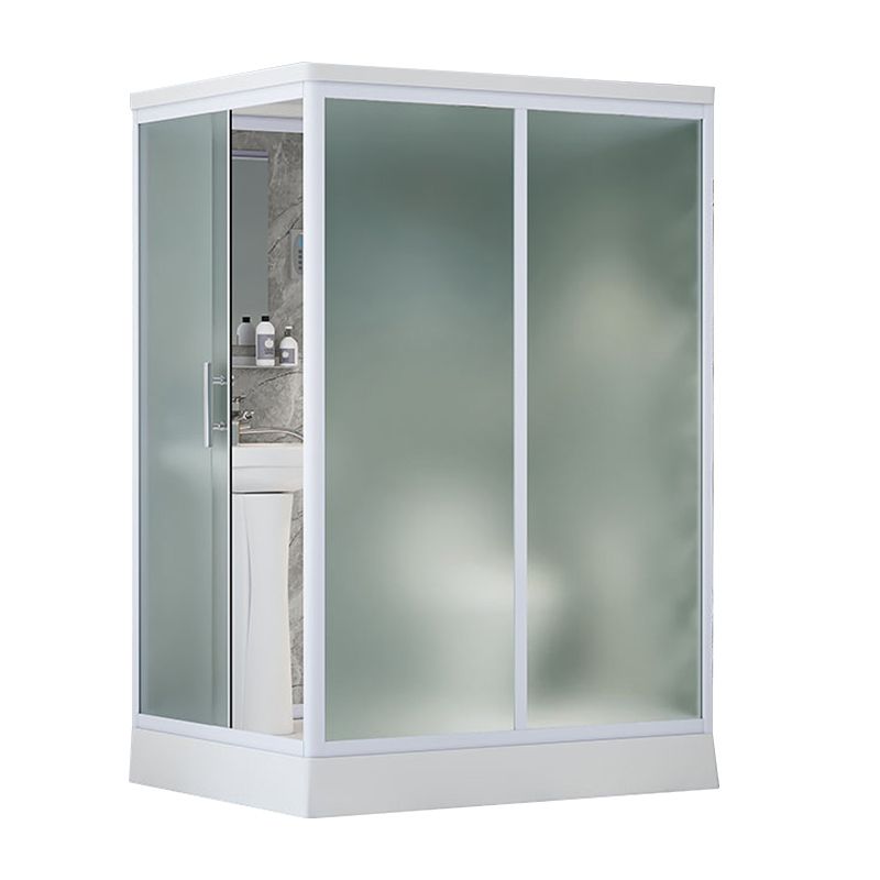 Frosted Tempered Glass Shower Enclosure Rectangle Shower Enclosure Clearhalo 'Bathroom Remodel & Bathroom Fixtures' 'Home Improvement' 'home_improvement' 'home_improvement_shower_stalls_enclosures' 'Shower Stalls & Enclosures' 'shower_stalls_enclosures' 'Showers & Bathtubs' 1200x1200_05acaf53-e2bf-452d-a67e-2e6edebaa0f0