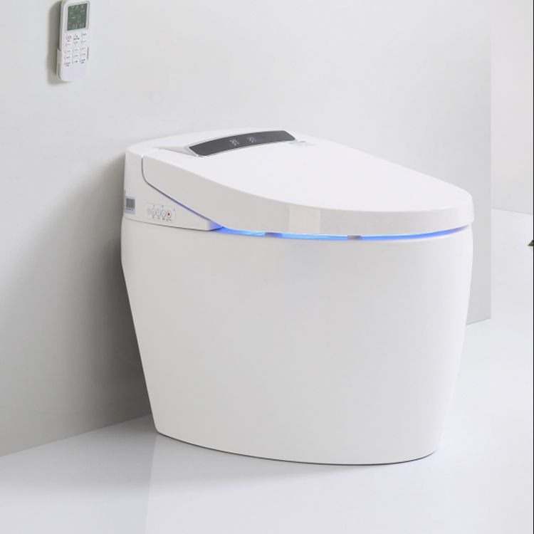 Contemporary Floor Standing Bidet in White Elongated Toilet Clearhalo 'Bathroom Remodel & Bathroom Fixtures' 'Bidets' 'Home Improvement' 'home_improvement' 'home_improvement_bidets' 'Toilets & Bidets' 1200x1200_05c942c0-8468-4bea-a3c7-57ffd6cc64bf