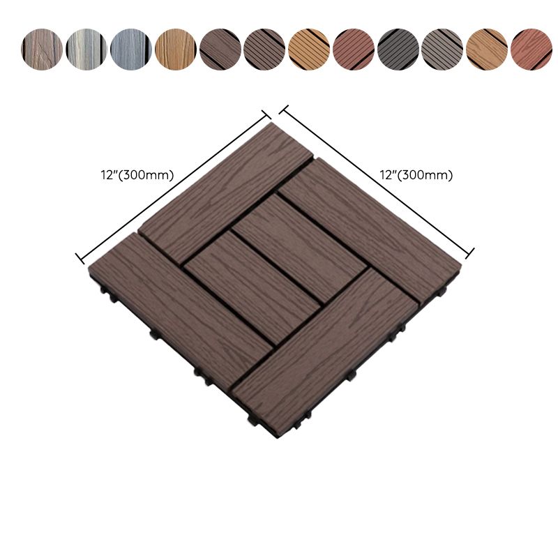 Interlocking Decking Tiles Striped Pattern Square Deck Plank Outdoor Patio Clearhalo 'Home Improvement' 'home_improvement' 'home_improvement_outdoor_deck_tiles_planks' 'Outdoor Deck Tiles & Planks' 'Outdoor Flooring & Tile' 'Outdoor Remodel' 'outdoor_deck_tiles_planks' 1200x1200_05cc648b-d3f4-4942-9109-532a54ae2abf