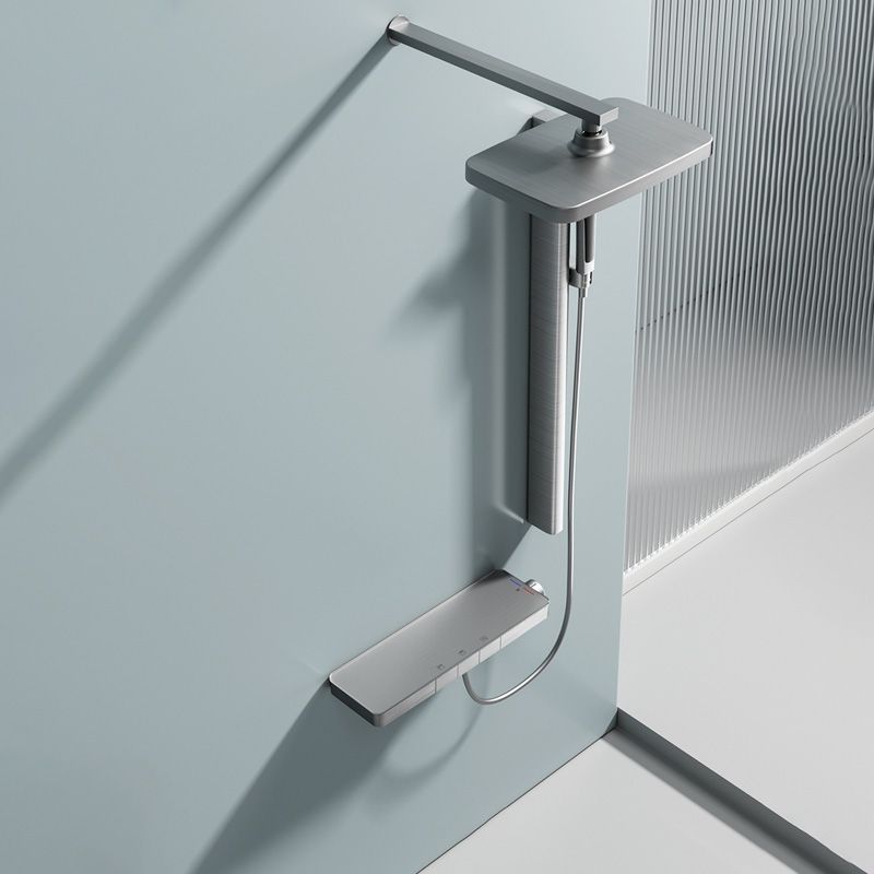 Contemporary Shower Set Handheld Shower Head Wall Mounted Shower System Clearhalo 'Bathroom Remodel & Bathroom Fixtures' 'Home Improvement' 'home_improvement' 'home_improvement_shower_faucets' 'Shower Faucets & Systems' 'shower_faucets' 'Showers & Bathtubs Plumbing' 'Showers & Bathtubs' 1200x1200_05d0513e-8c6d-4f4a-bd50-77e55552ac07